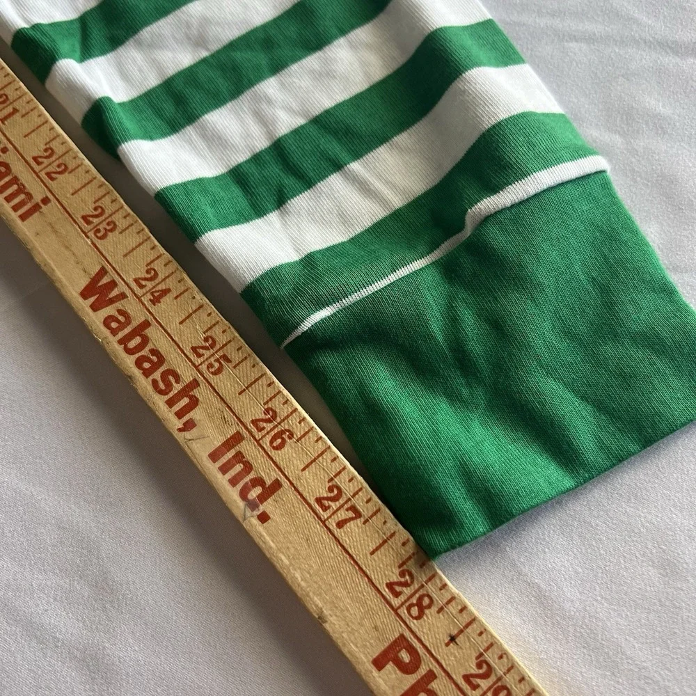The‎ Childrens Place Snug Fit Reindeer Pajamas Green Striped Holiday Unisex 14